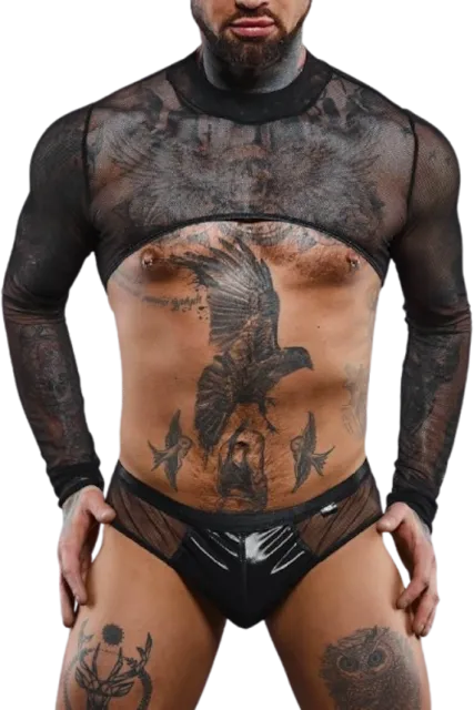 Топ із довгими рукавами Regnes Fetish Planet, XXL (чорний)