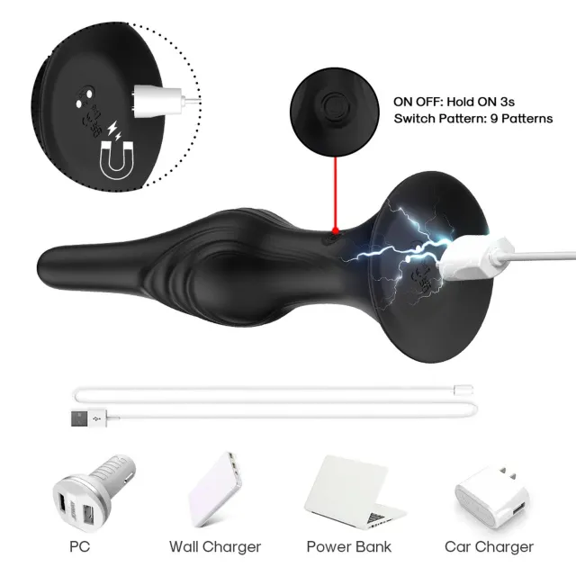 Анальная пробка B-Series Joy Rocket Black, 16.1 см (черный)