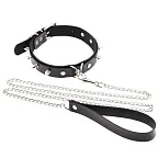 Нашийник із повідцем Fetish Tentation (чорний)
