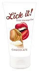 Массажный гель-лубрикант на водной основе Lick It! шоколад, 50 ml