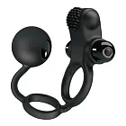Эрекционное кольцо Pretty Love Vibro Penis Sleeve IV, 20.3 см (черный)