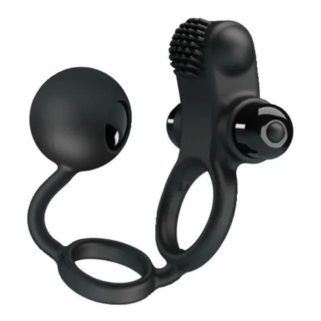 Эрекционное кольцо Pretty Love Vibro Penis Sleeve IV, 20.3 см (черный)