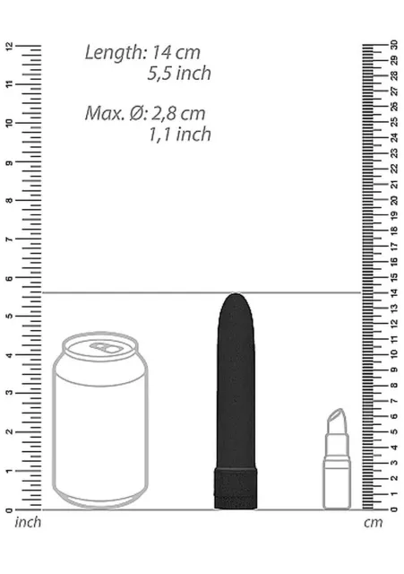 Міні-вібратор Natural Pleasure Biodegradable 5,5", 14 см (чорний)