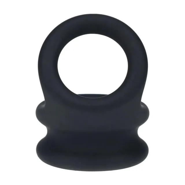 Shots Wide Double O Silicone Cockring - Pierścień erekcyjny, Czarny, 5 cm