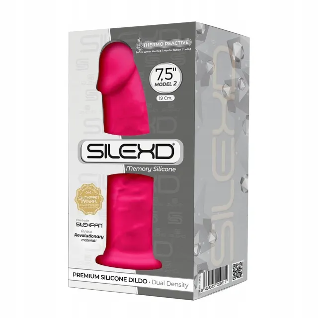 Silexd Premium Silicone Dildo Model 2 - Dildo, Różowy, 22 cm