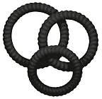 Набор эрекционных колец Lust 3 Black, 3 шт (черный)