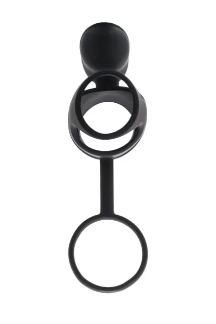 Виброкольцо Toyfa Black & Red, 9 см (черный)