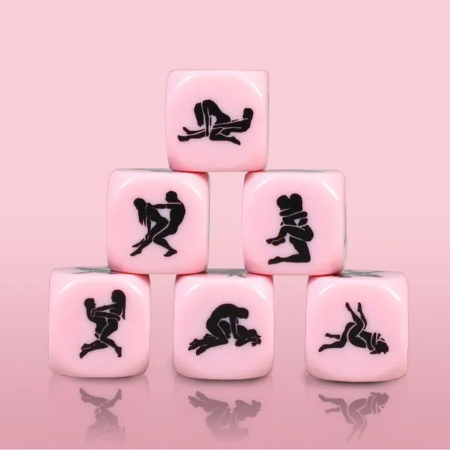 Secret Play Straight Kamasutra Die - Kostka do gry w seks, Różowy, 2.5 cm