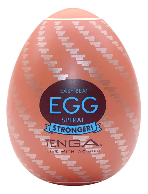 Tenga Egg Hard Boiled Spiral - Masturbator jajko, Brązowy, 7 cm