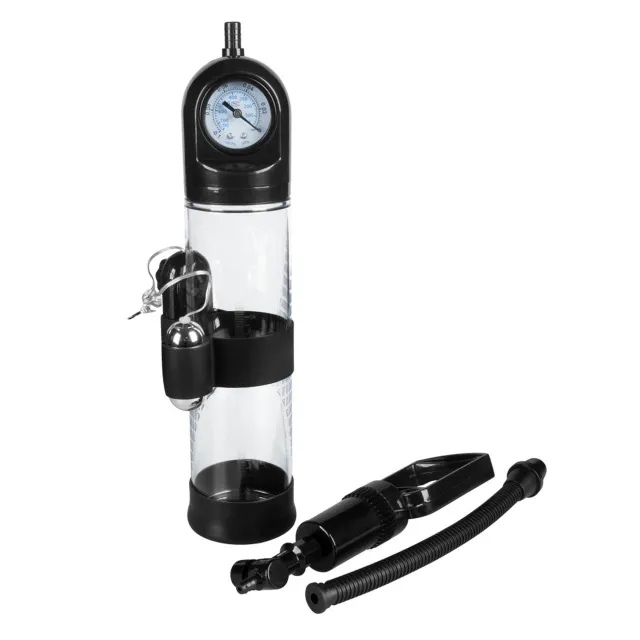 B - Series Power Powerpump Master Vibrating - Pompka do penisa B -, Przezroczysty, 32 cm