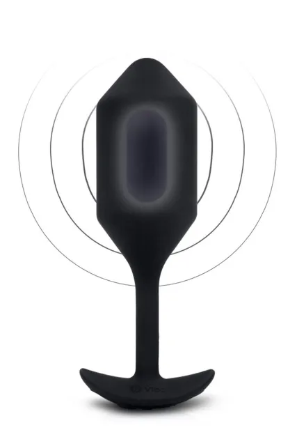 Анальная пробка с вибрацией B-Vibe Vibrating Snug Plug 4, 15 см (черный)