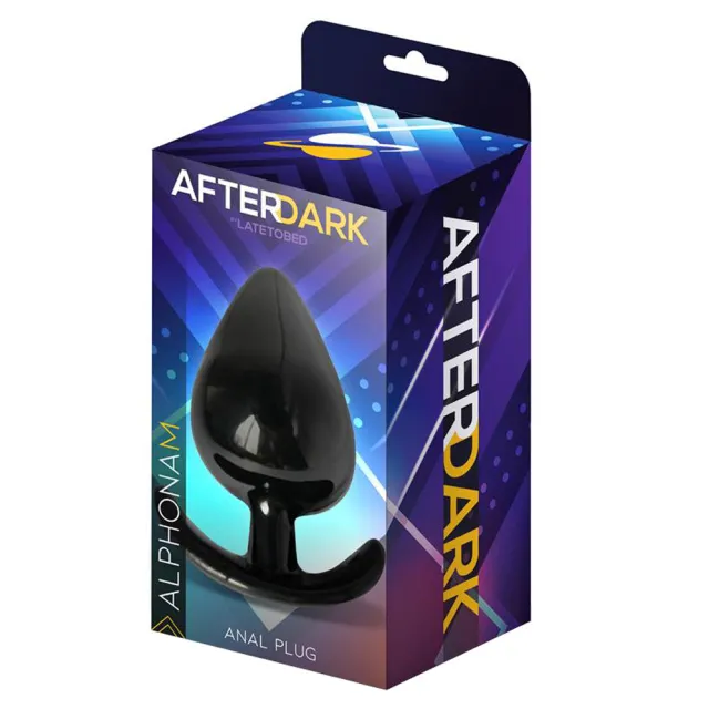 Анальная пробка Afterdark Alphona M, 9.7 см (черный)