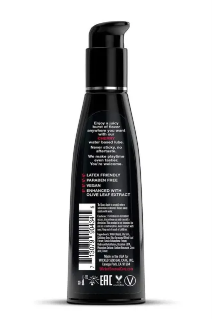 Лубрикант на водній основі Wicked Aqua cherry flavored, 120 мл