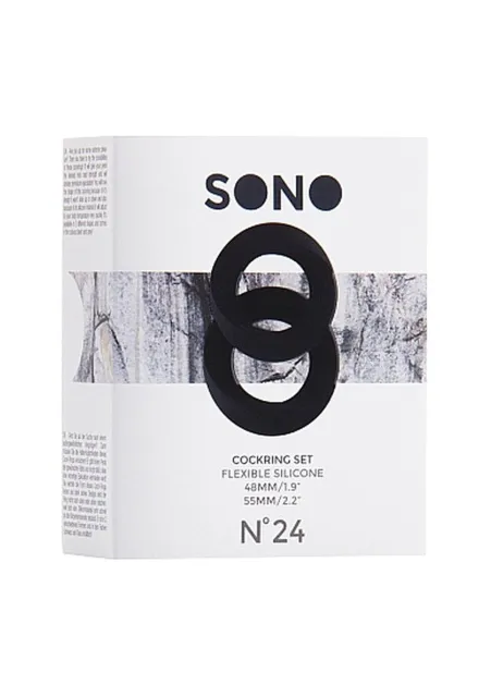 Набір ерекційних кілець Sono No.24, 2 шт (чорний)