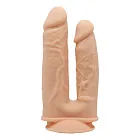 Silexd Double Gusto - Podwójne dildo, W kolorze cielistym, 19, 5 cm