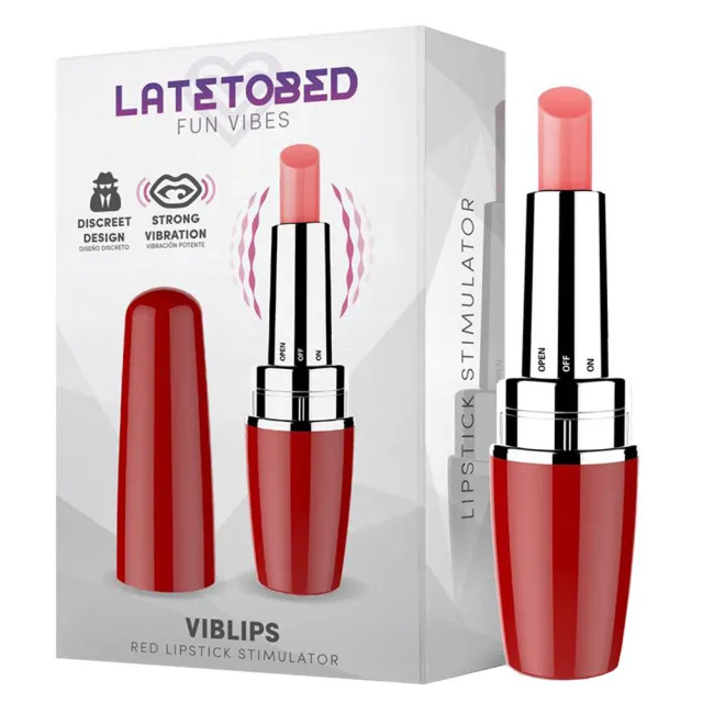 Мини-вибратор Latetobed Viblips Red Stimulator, 9,5 см (красный)