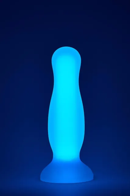 Неонова анальна пробка DreamToys Radiant, 12,5 см (синій)