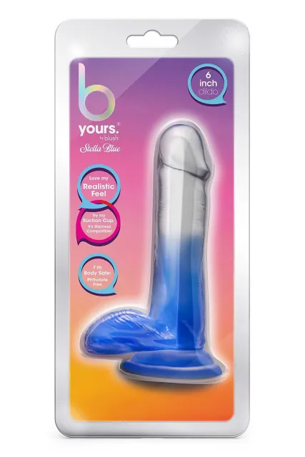 Фалоімітатор B Yours Stella Blue 6", 16.5 см (мульті)