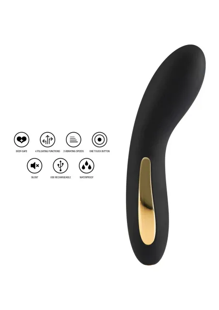 Вибратор ToyJoy Luminate, 17 см (черный)
