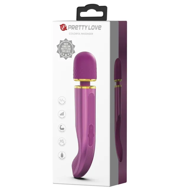 Вібромасажер Pretty Love Colorful Massager, 24 см (фіолетовий)