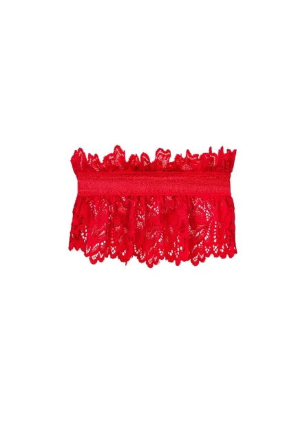 Подвязка Obsessive Amor Cherris, One Size (красный)