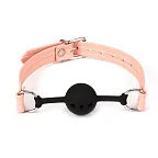 Liebe Seele Dark Candy Breathable Silicone Ball Gag - Knebel BDSM, Różowy, 46.5 cm