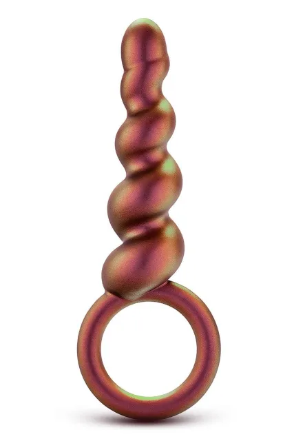 Анальная пробка Anal Adventures Matrix Spiral Loop Plug, 13.3 см (оранжевый)
