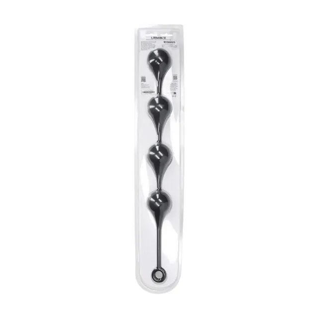 Shots Waterdrop Silicone Anal Balls - Kulki analne, Czarny, 56.5 cm