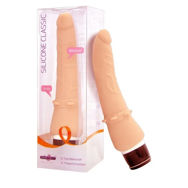Вибратор Silicone Classic, 19 см (телесный)