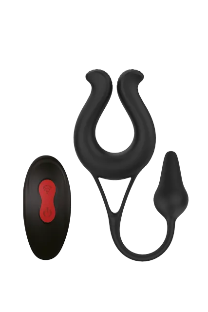 Вібратор Dream Toys Rings of Love Remote Multi Teaser, 23 см (чорний)