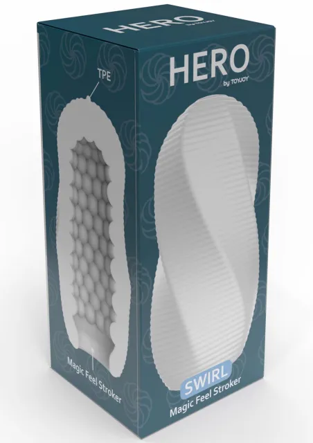 Мастурбатор Hero Swirl (білий)