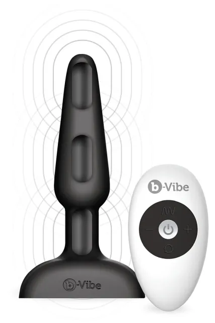 Анальна пробка B-Vibe Trio Plug, 13.5 см (чорний)