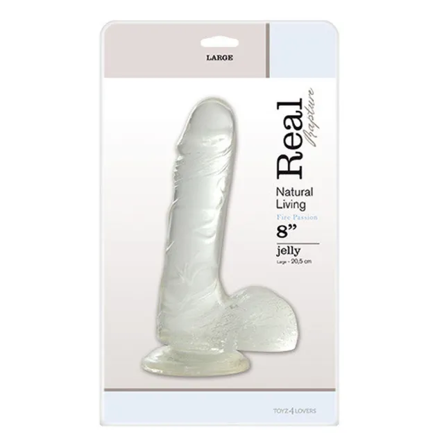 Real Rapture Real Rapture 8" - Dildo, Przezroczysty, 23 cm