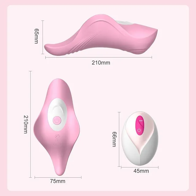 B - Series Cute Wearable Impusle vibe - Wibrator do majtek, Jasnoróżowy, 21 cm