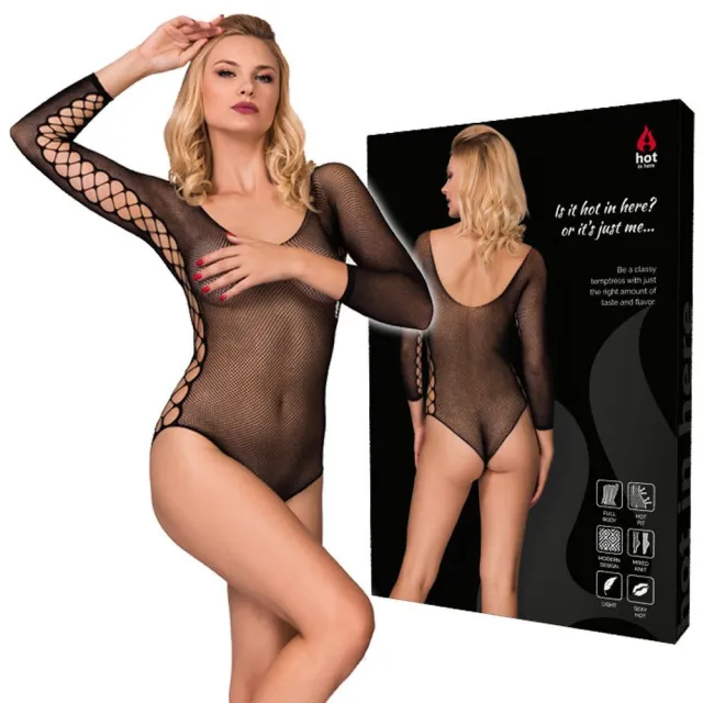 Боди Hot in Here Taste Me, S/M/L (черный)