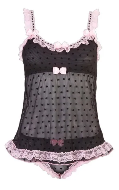 Комплект Cottelli Top and Panties, L (черный)