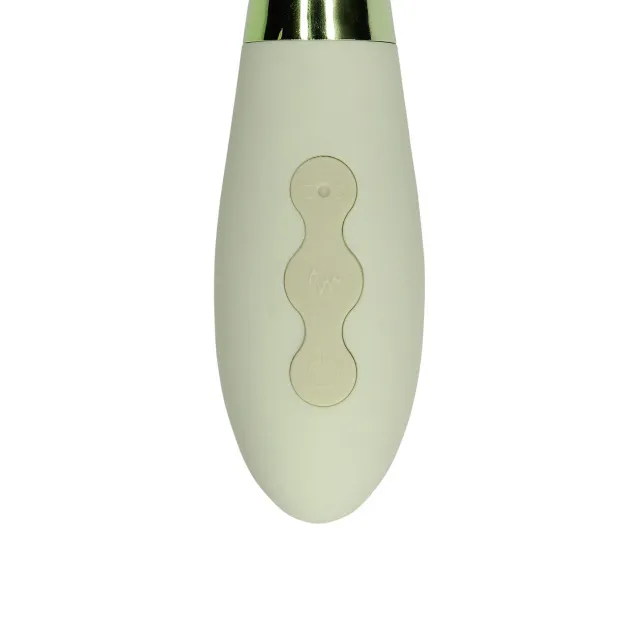 Loveline Misty Green - Wibrator królik, Zielony, 20 cm