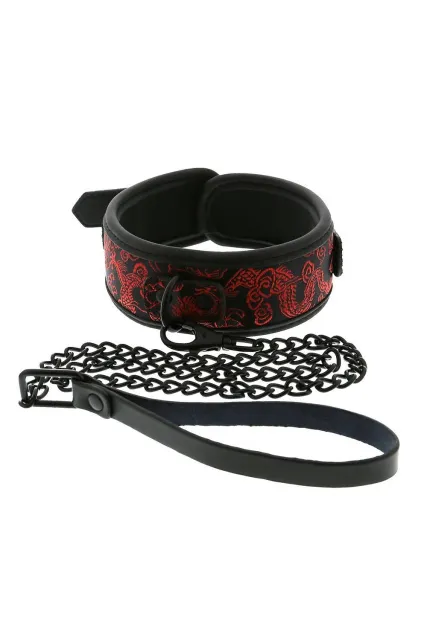 Нашийник з повідцем Dream Toys Blaze Deluxe Collar & Leash (чорний)