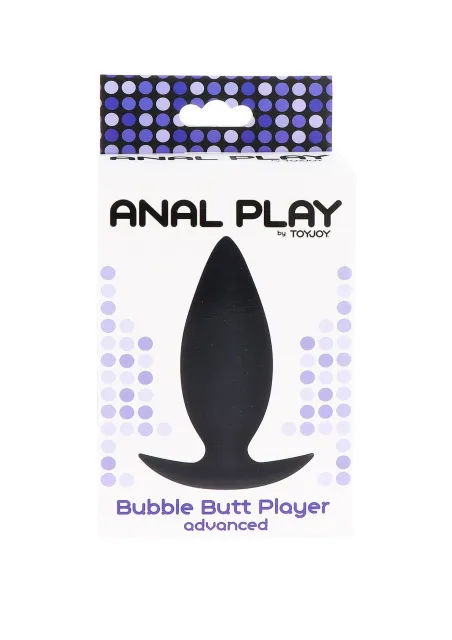 Анальная пробка Bubble Butt Player Advanced, 10 см (черный)