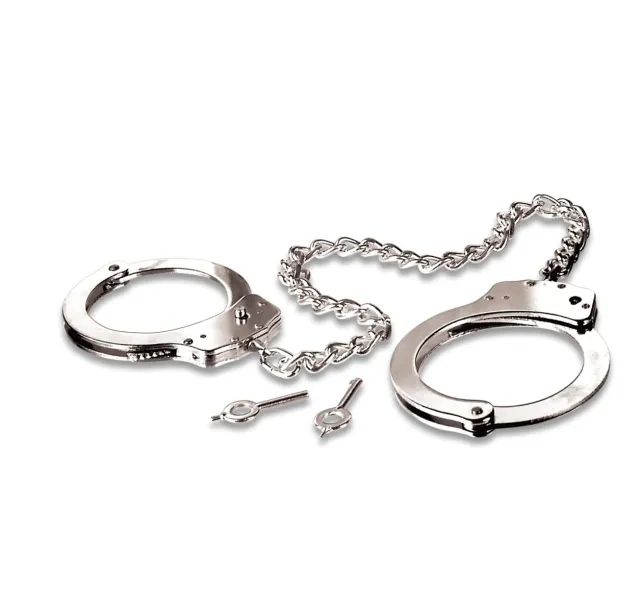 Наручники на ноги Pipedream Fetish Fantasy Series Metal Leg Cuffs, 45 см (серебристый)