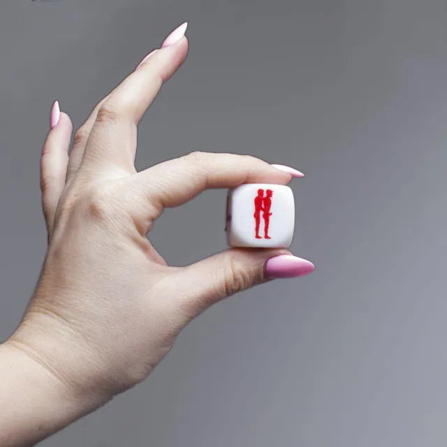 Secret Play Gay Kamasutra Die - Kostka do gry w seks, Biały, 2.5 cm