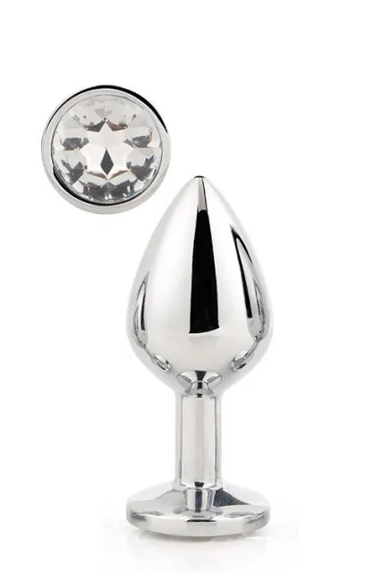 Анальная пробка Dream Toys Gleaming Love Silver Plug Large, 9.5 см (серебристый)