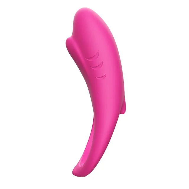 Эрекционное кольцо Boss Series Vibro Shark, 6 см (розовый)