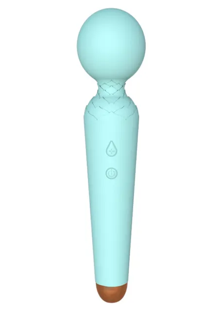 Вібратор Boss Series Rechargeable Power Wand, 19,5 см (блакитний)