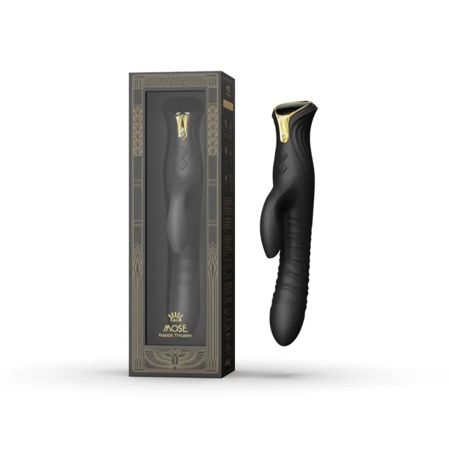 Вібратор-кролик Zalo Mose Rabbit Thruster, 25,7 см (чорний)