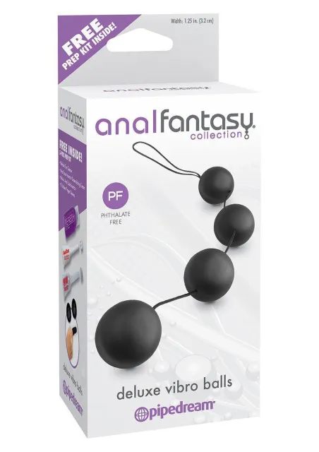 Анальні намиста Pipe Dream Deluxe Vibro Balls, 44,3 см (чорний)
