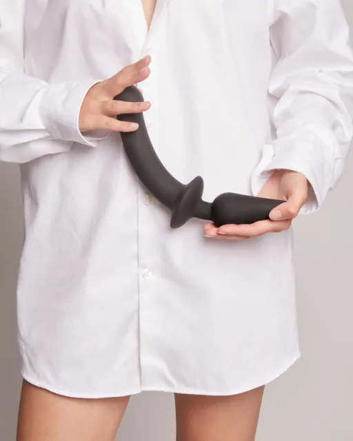 Strap-on-me Switch Plug-in Semi-realistic Dildo - Dildo, Czarny, 17.7 cm
