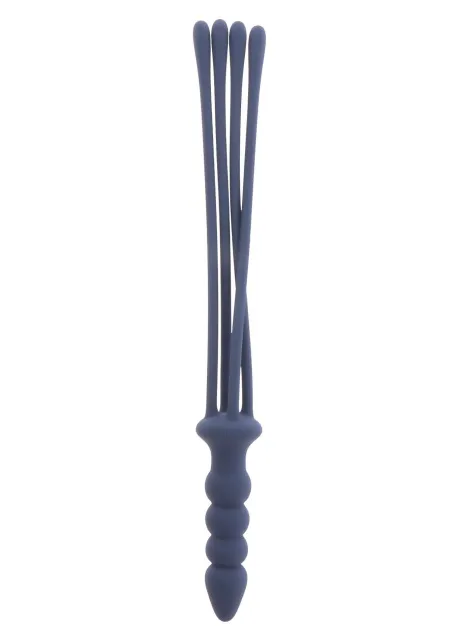 Флогер Taboom Silicone Supreme Whip & Plug, 38 см (синий)