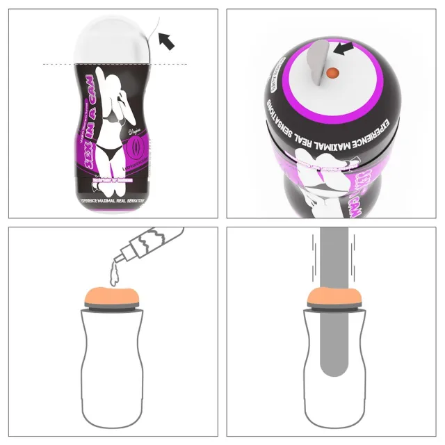 Lovetoy Sex In A Can Vagina Stamina Tunnel - Masturbator, W kolorze cielistym, 16 cm
