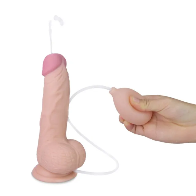 Lovetoy Cumming Softee Soft Ejaculation Cock With Ball 8" - Dildo, W kolorze cielistym, 20.3 cm